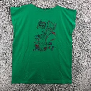 Kasa Guam Tshirt Geographic Green One Size Fits Most Cotton Shirt